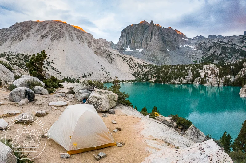 the last of the alpen glow that night at big pines lake
