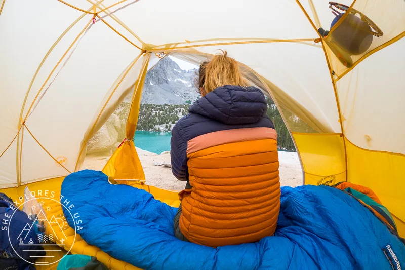 view from inside my tent