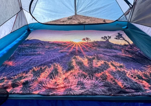 Redbubble product reviews - Joshua Tree Cholla Cactus Sunset Throw Blanket