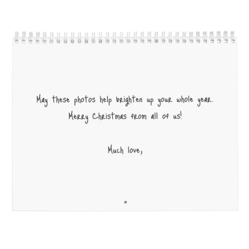 Zazzle Custom Message Landscape and Sunset 2024 Wall Calendar (Back)