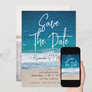 Beach Wedding Save the Date