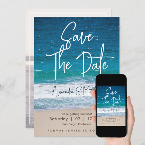 Beach Wedding Save the Date