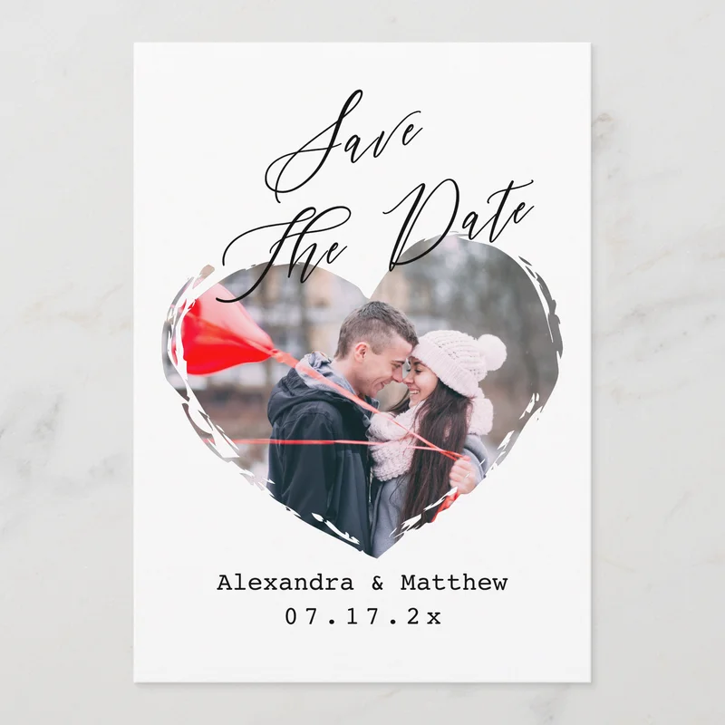 Love Heart Wedding Save The Date - Beautiful Zazzle Wedding Stationery