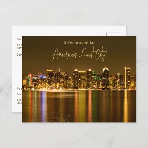 San Diego Moving Announcement Postcard