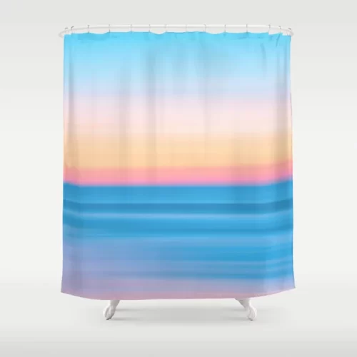 Abstract Ocean Seascape Shower Curtain