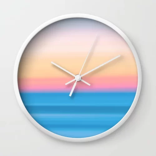 Abstract Ocean Wall Clock