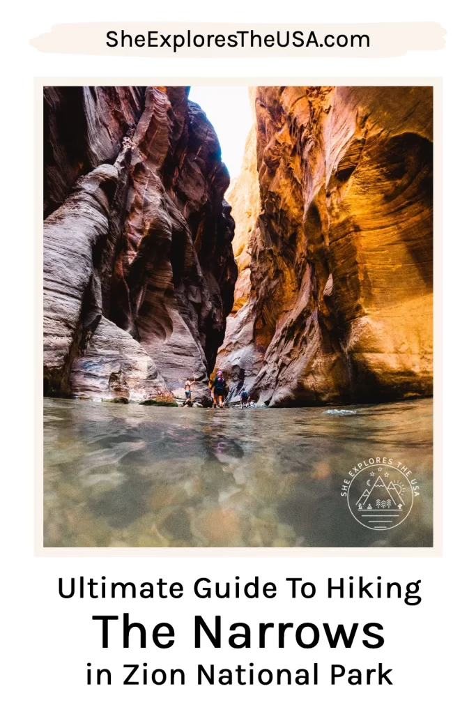 Hiking The Narrows in Zion National Park - Pin me!