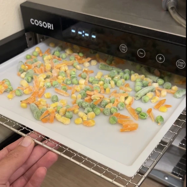 mixed veggis on food tray - dehydrate food