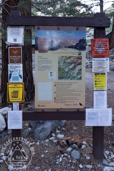 Big Pine Creek trailhead for Big Pine Lakes