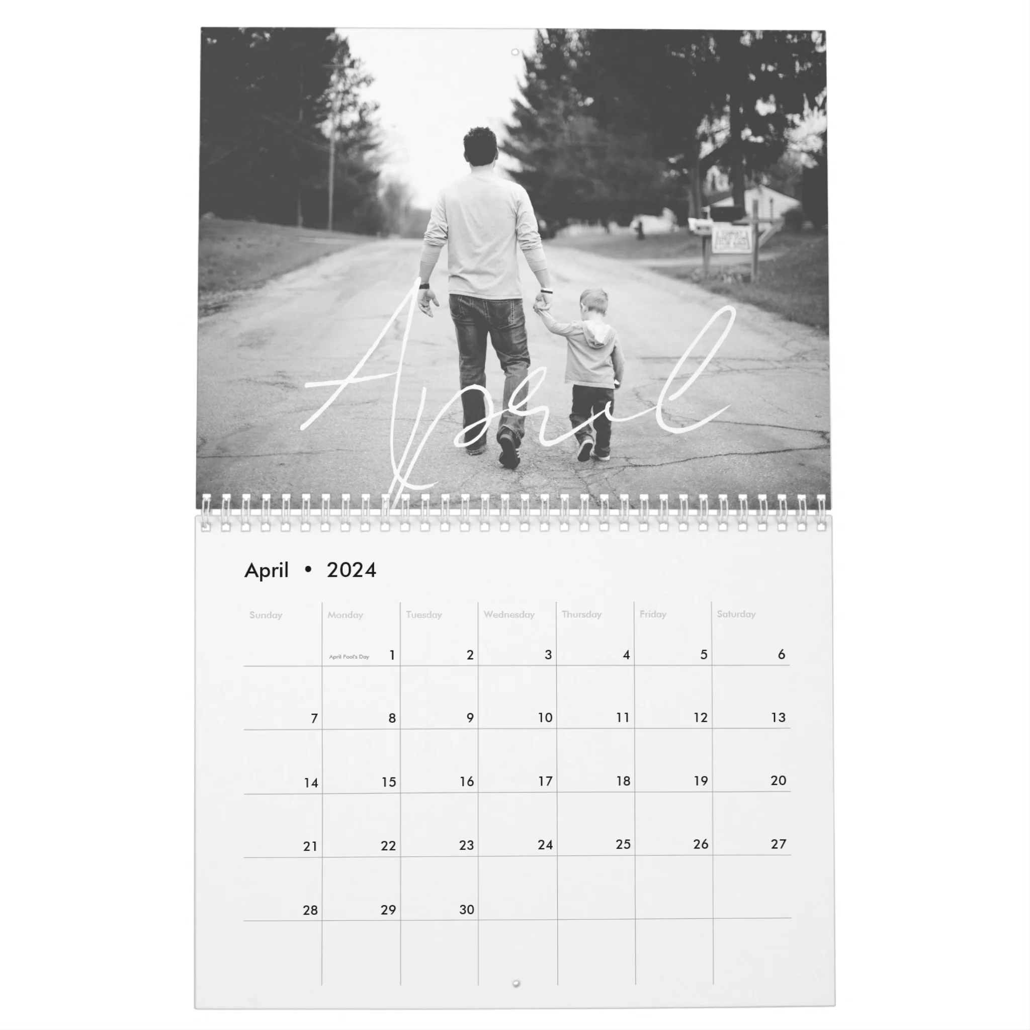 custom wall calendar 2024 - april