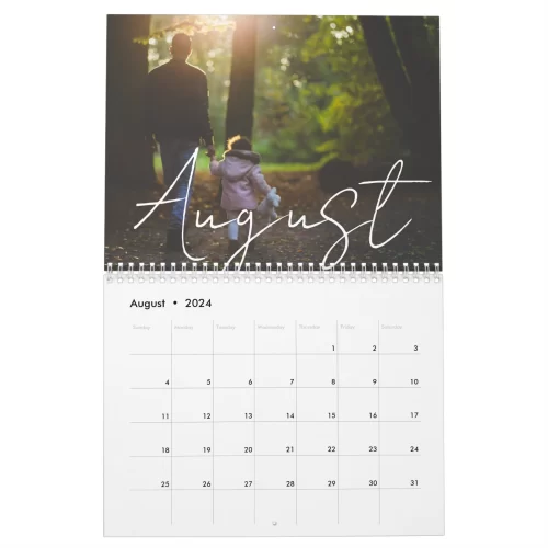 custom wall calendar 2024 - august