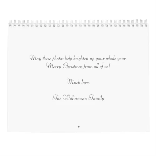 custom wall calendar 2024 - backpack with customized message