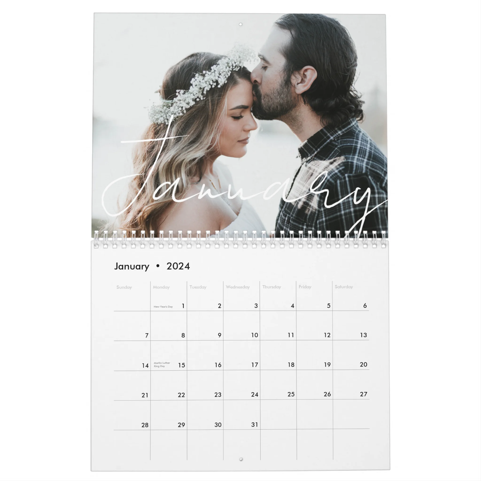 custom wall calendar 2024 - january
