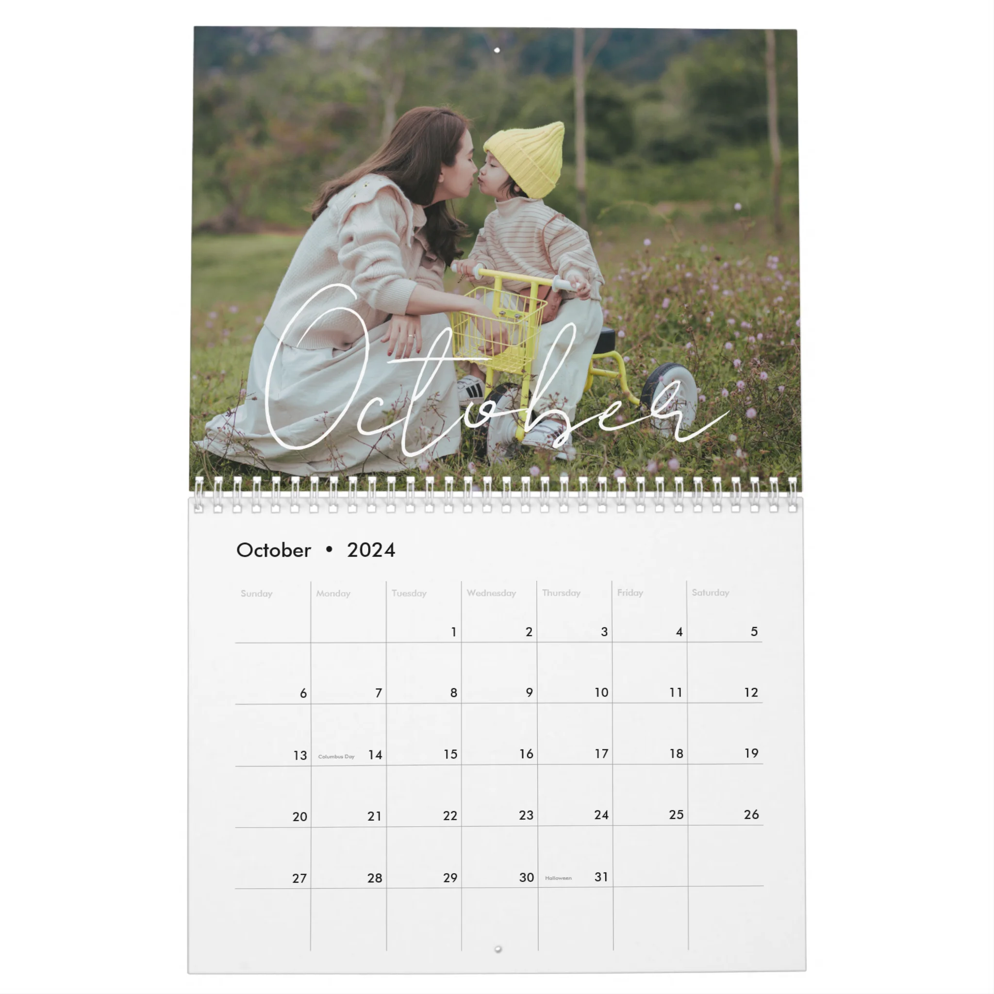 custom wall calendar 2024 - october