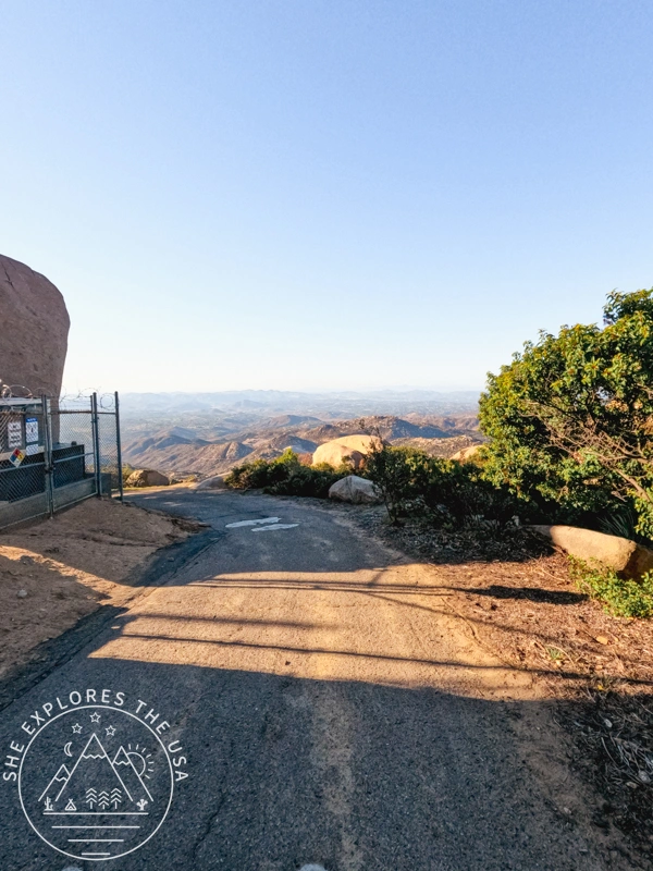 paved road at Mt Woodson