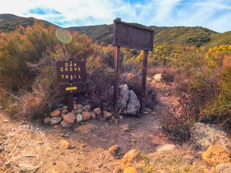 well marked Oak Grove trail