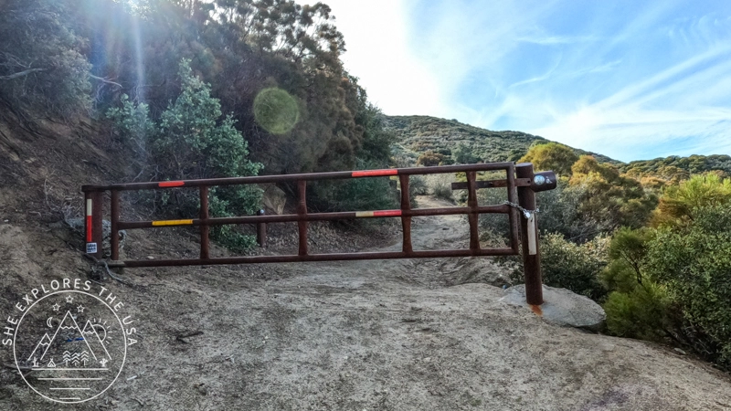 gate on the service road