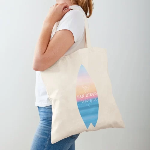 San Diego Surfboard Tote Bag