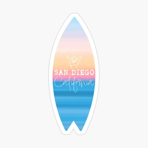 San Diego Surfboard Sticker