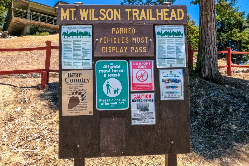 Mt Wilson information board