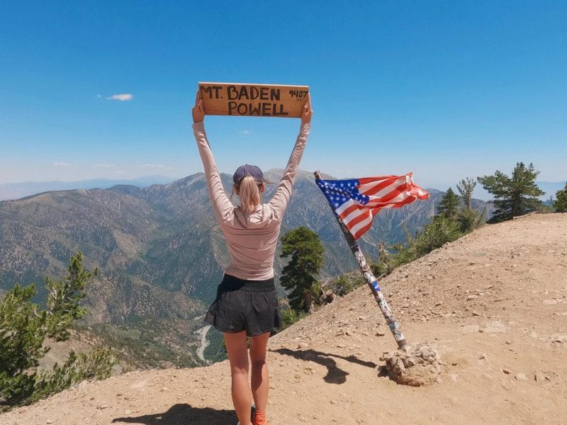 Ali at Mt Baden Powell Summit
