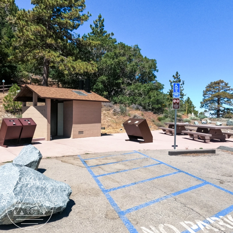 toilets and picnic tables