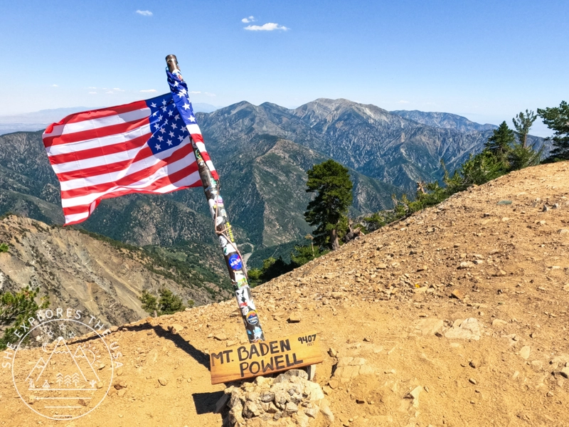 Mt Baden Powell summit flag