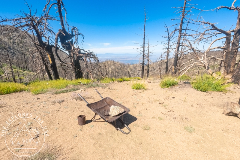 San Gorgonio wilderness views at mile marker 4 with wheelbarrow