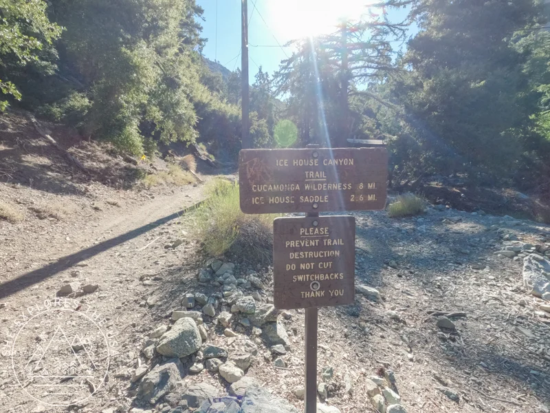 ice house canyon trail sign