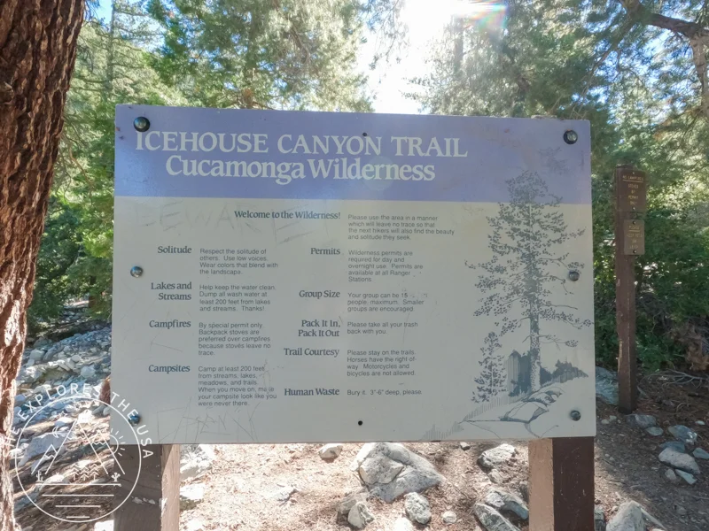 ice house canyon trail sign 2
