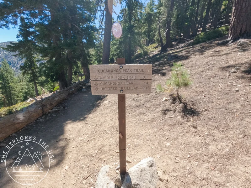 cucamonga trail marker