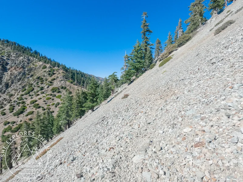 cucamonga peak trail rocky section 2