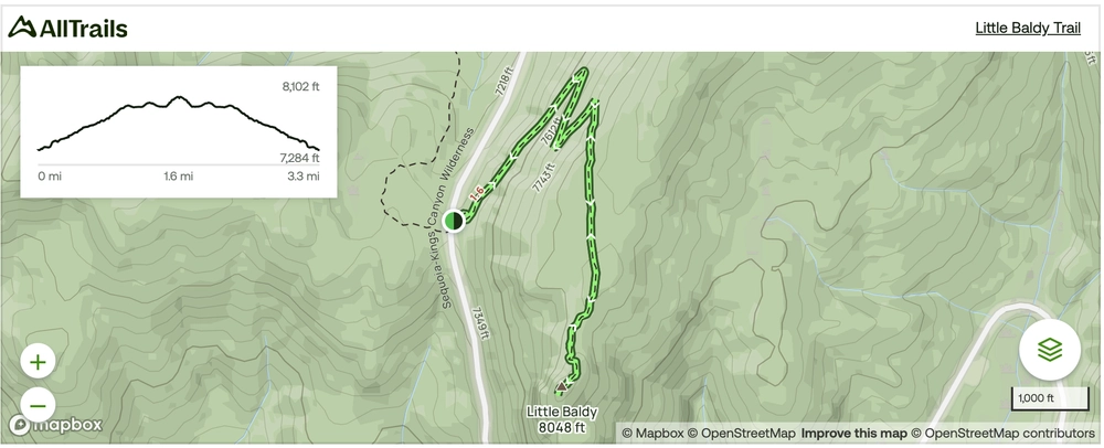 Little Baldy Trail Map