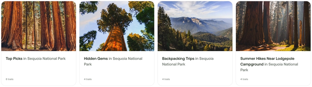 AllTrails' Sequoia National Park guide