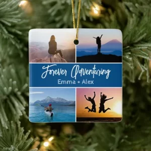 Photo Collage Ceramic Ornament