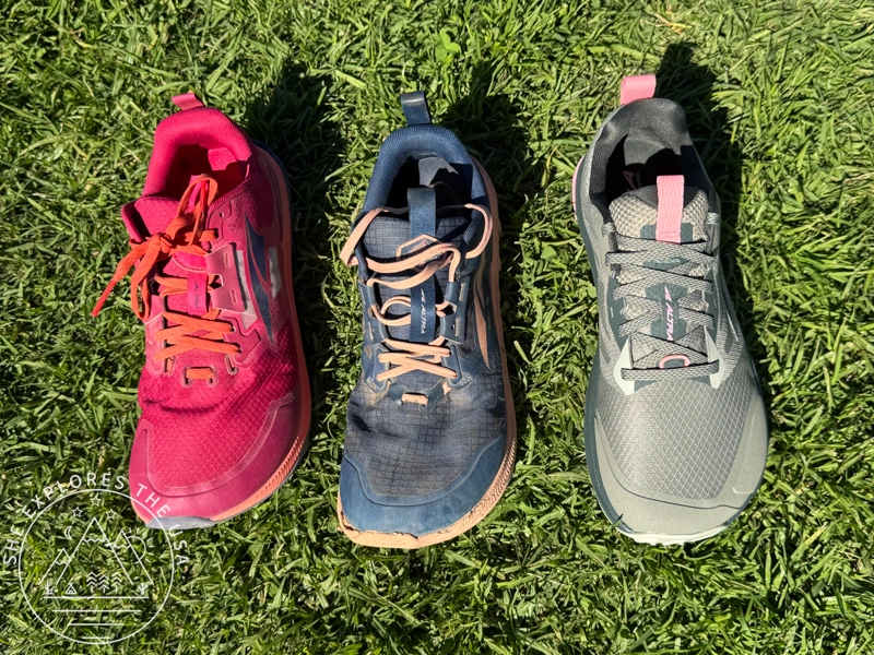 Altra Lone Peak 7, Altra Lone Peak 8, Altra Lone Peak 9 from the top