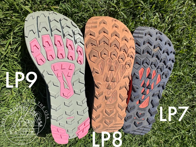 Altra Lone Peak 7, Altra Lone Peak 8, Altra Lone Peak 9 outsoles