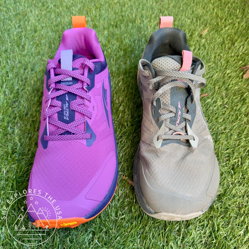 Altra Lone Peak 9 vs Lone Peak 9+ upper view