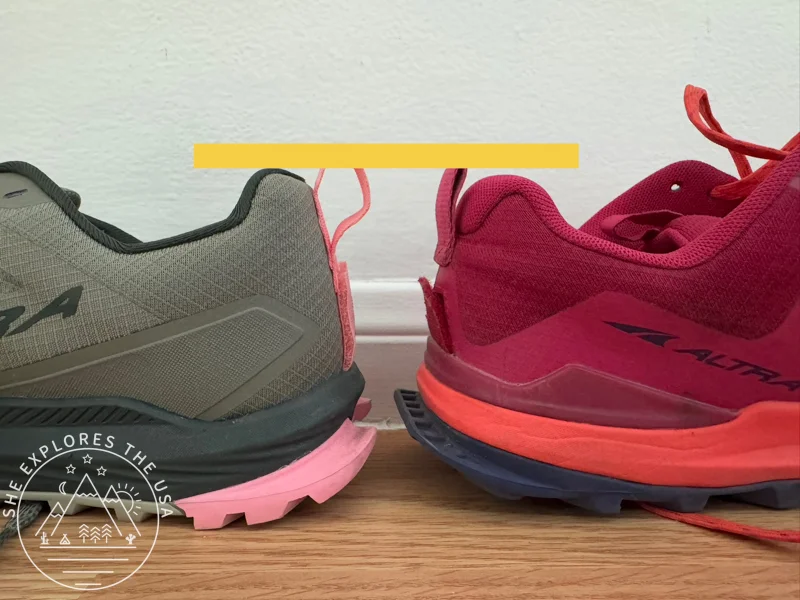 comparing heel collar on altra lone peak 9 and lone peak 7