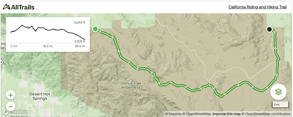 California Riding and Hiking Trail Map