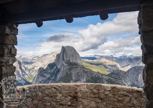 View of half Dome from Glacier point in Yosemite