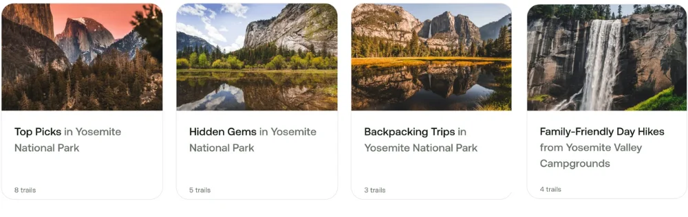 Yosemite National Park guides on AllTrails