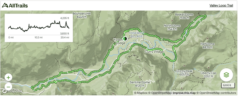 Valley Loop Trail alltrails map
