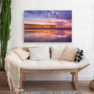 Crystal Pier at Sunset Wall Art