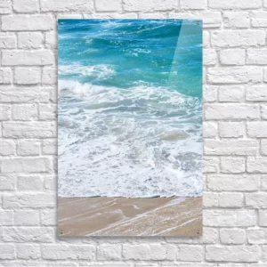 Saltwater Blues and Foam Lines by Wild Afterglow Wall Art