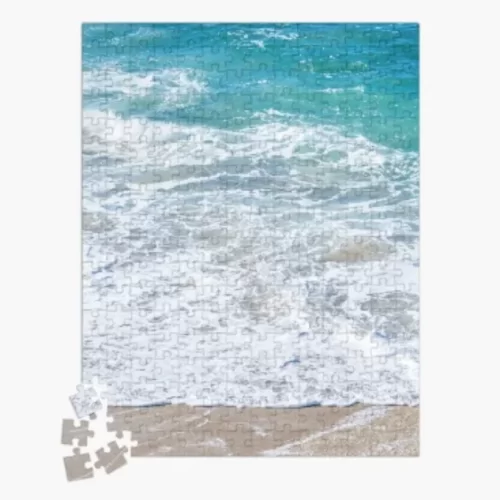 Saltwater Blues and Foam Lines Jigsaw Puzzle for Sale by cybersk8tergirl Redbubble