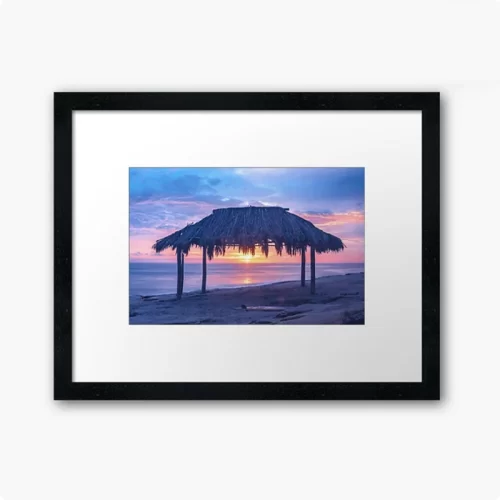 Windansea Surf Shack Sunset framed art print