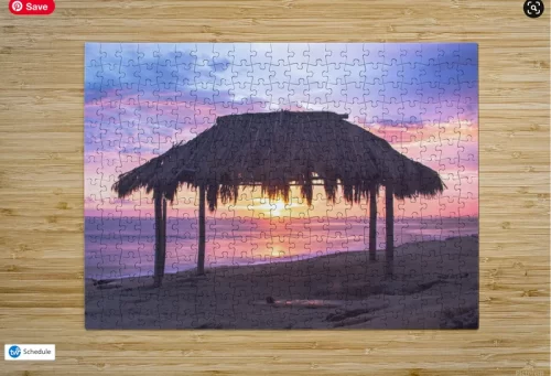 Windansea Surf Shack Sunset jigsaw puzzle