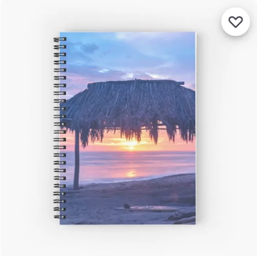 Windansea Surf Shack Sunset spiral notebook