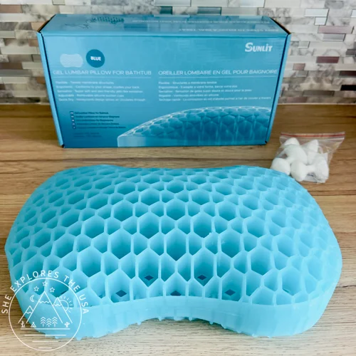 Bath Jello Gel Lumbar Pillow out of the box